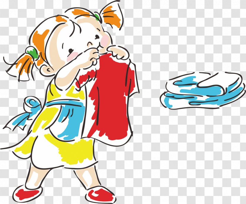 Child Cartoon - Television - Cleaning Of Children Transparent PNG