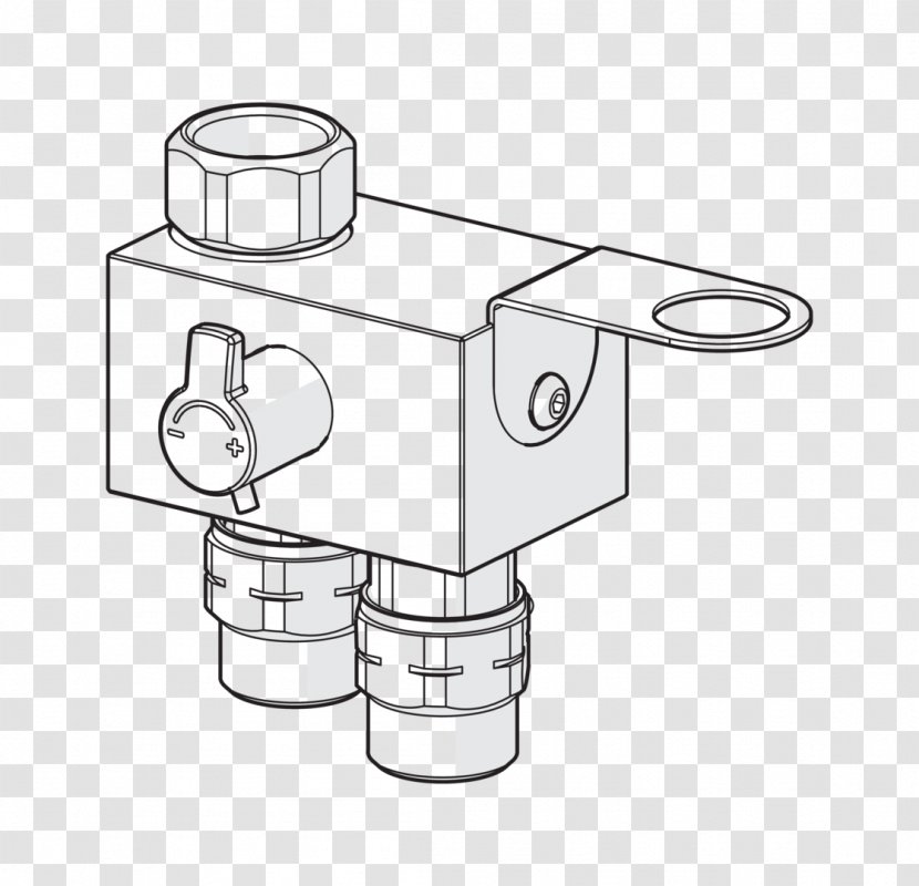 Line Art Angle - Black And White - Thermostatic Mixing Valve Transparent PNG