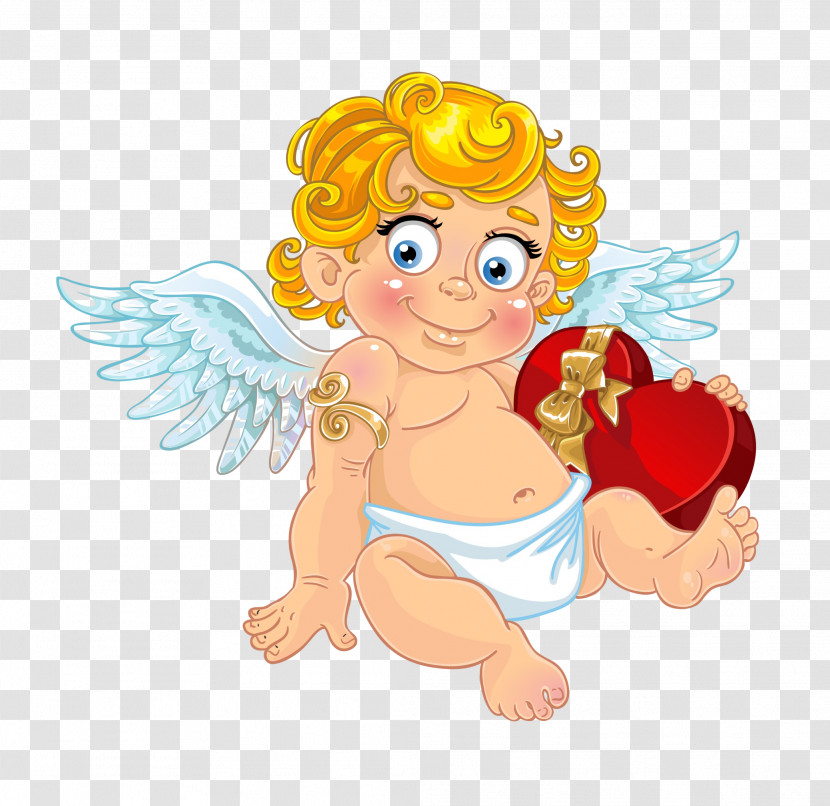 Cartoon Angel Cupid Animation Sticker Transparent PNG