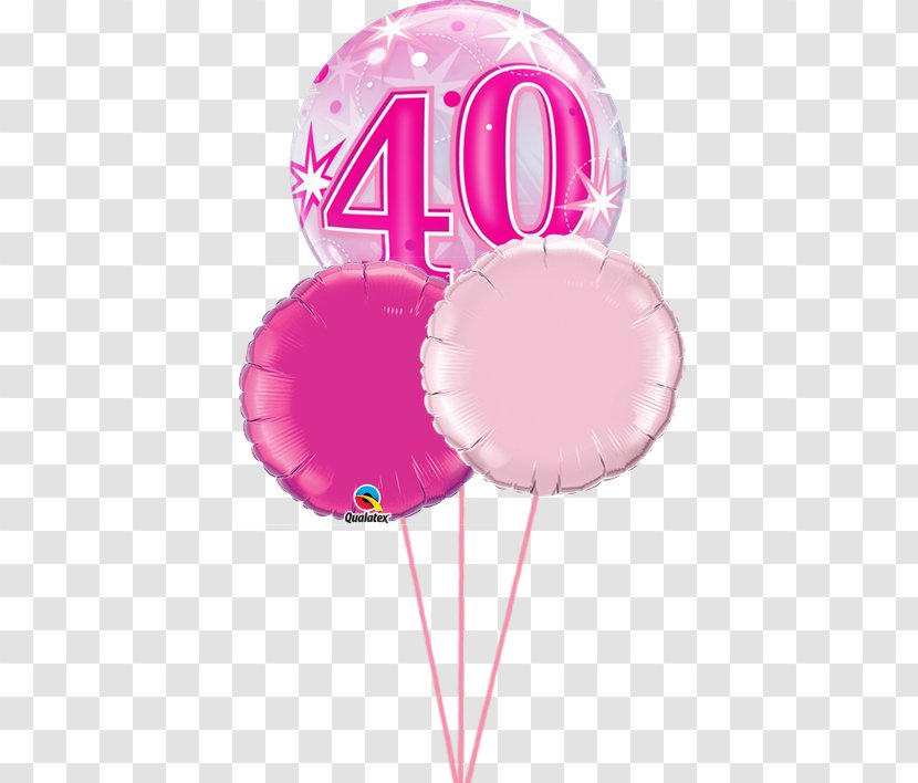 Gas Balloon Birthday Party Flower Bouquet - Pink Transparent PNG