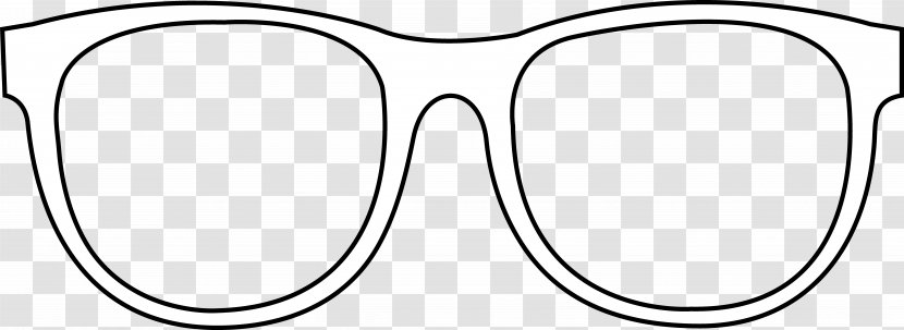 Glasses Black And White Brand - Cartoon - Frame Outline Cliparts Transparent PNG