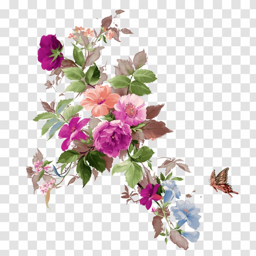 Flower Desktop Wallpaper Clip Art - Blossom - Hand Painted Transparent PNG