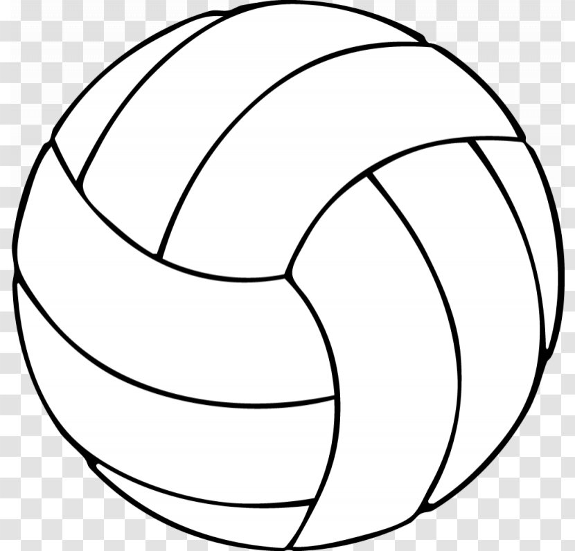 Volleyball Coloring Book Sport Clip Art - Monochrome Photography - Black And White Transparent PNG