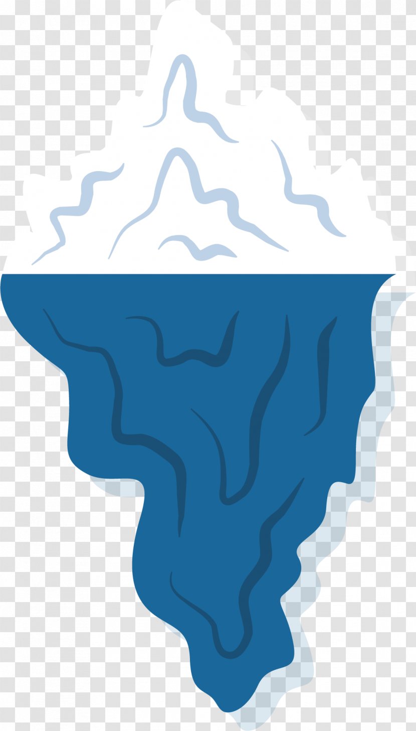 Iceberg Cartoon Euclidean Vector - Blue Transparent PNG