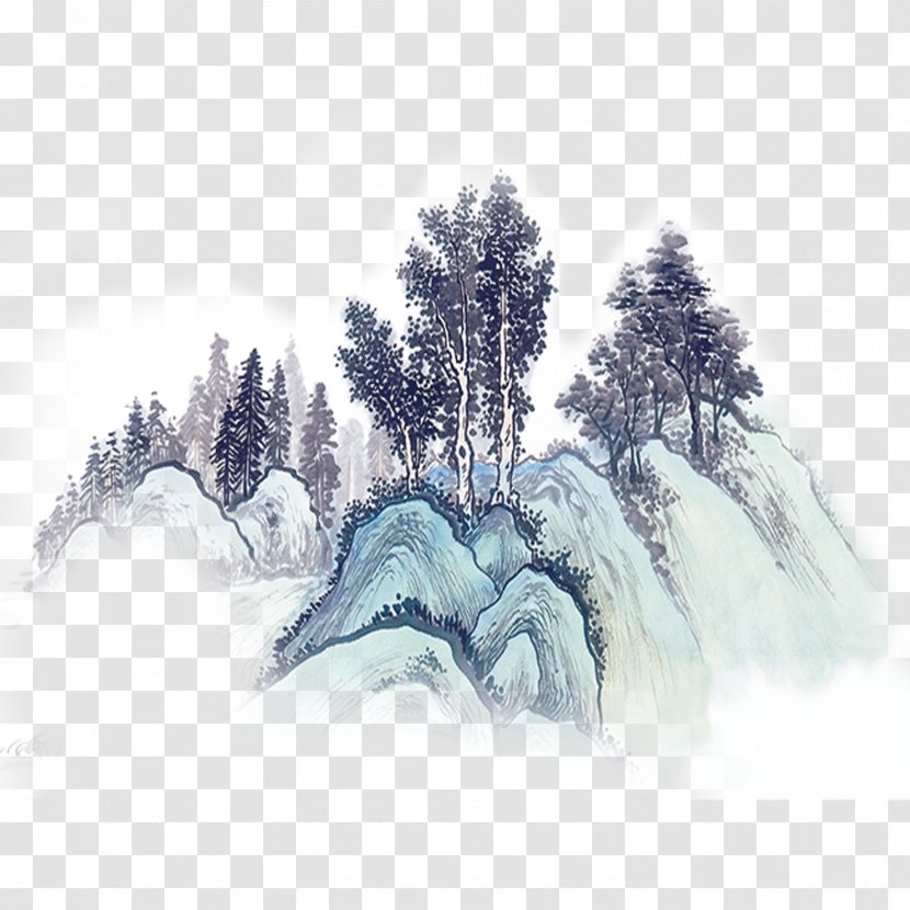 Mountains - Poster - Pattern Transparent PNG