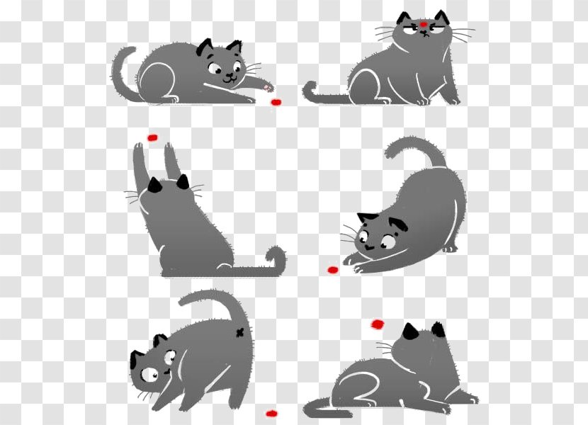 Cat Drawing Cartoon Illustration - Mammal - Black Transparent PNG