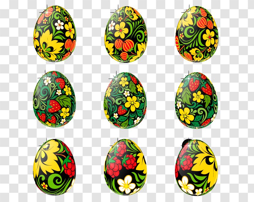 Easter Egg Ornament Clip Art - Vector Eggs Transparent PNG