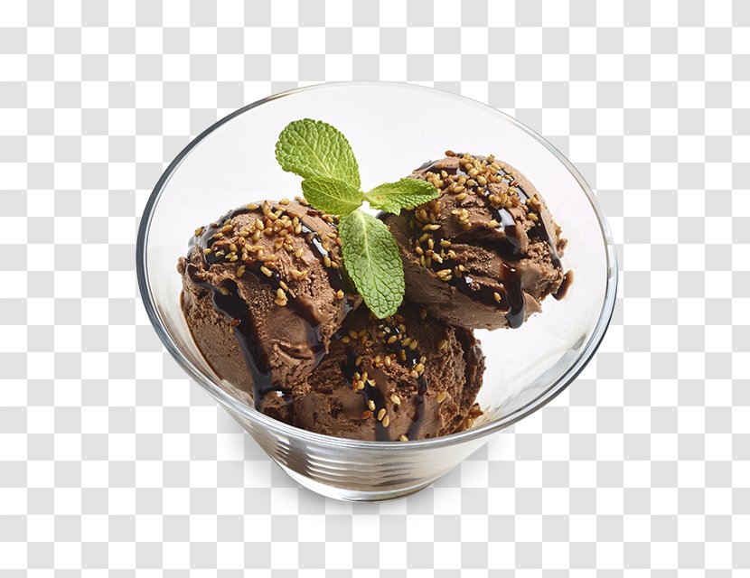 Chocolate Ice Cream Sundae Gelato Japanese Cuisine Asian - Restaurant - Menu Transparent PNG