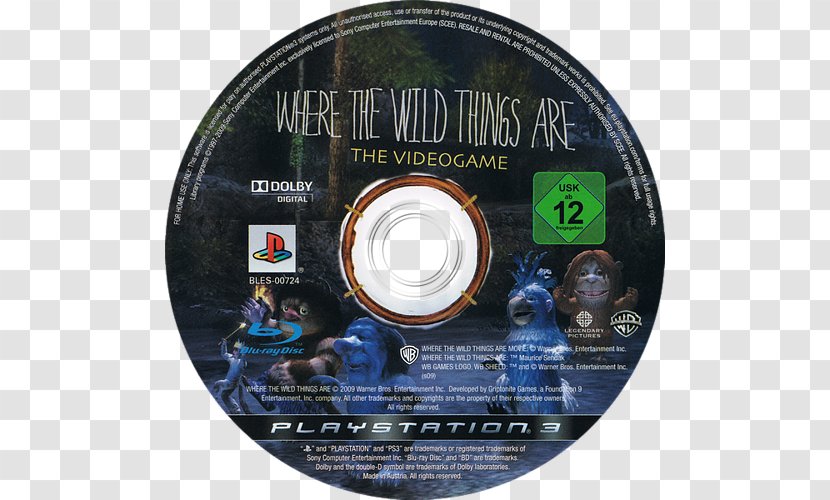 Where The Wild Things Are Compact Disc PlayStation 3 PAL Region - Dvd Transparent PNG