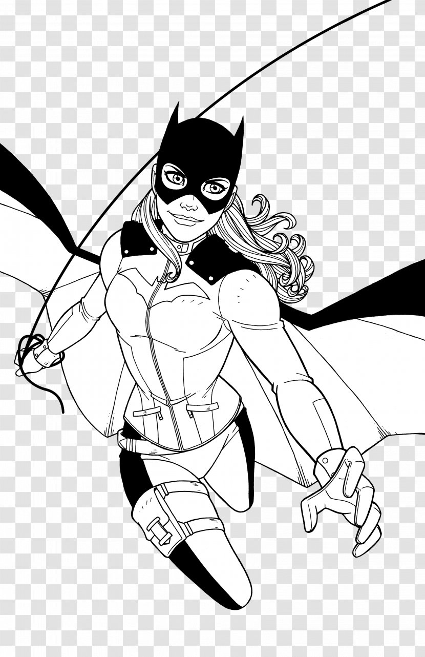 Batgirl Barbara Gordon Line Art Cassandra Cain Drawing Transparent PNG