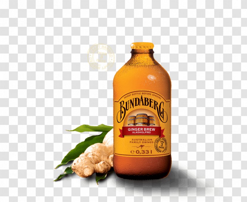 Ginger Beer Fizzy Drinks Root Cream Soda - Bundaberg Brewed Transparent PNG