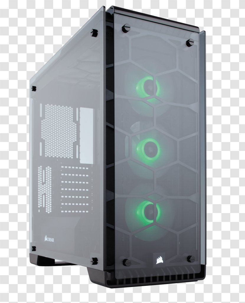 Computer Cases & Housings Power Supply Unit MicroATX Corsair Crystal Midi-Tower Case - Pc Dvd Transparent PNG
