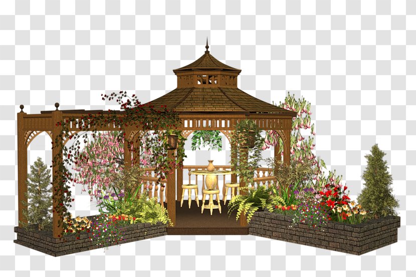 Cottage Garden Pergola Clip Art - Chinese Architecture - Plastic Pool Transparent PNG