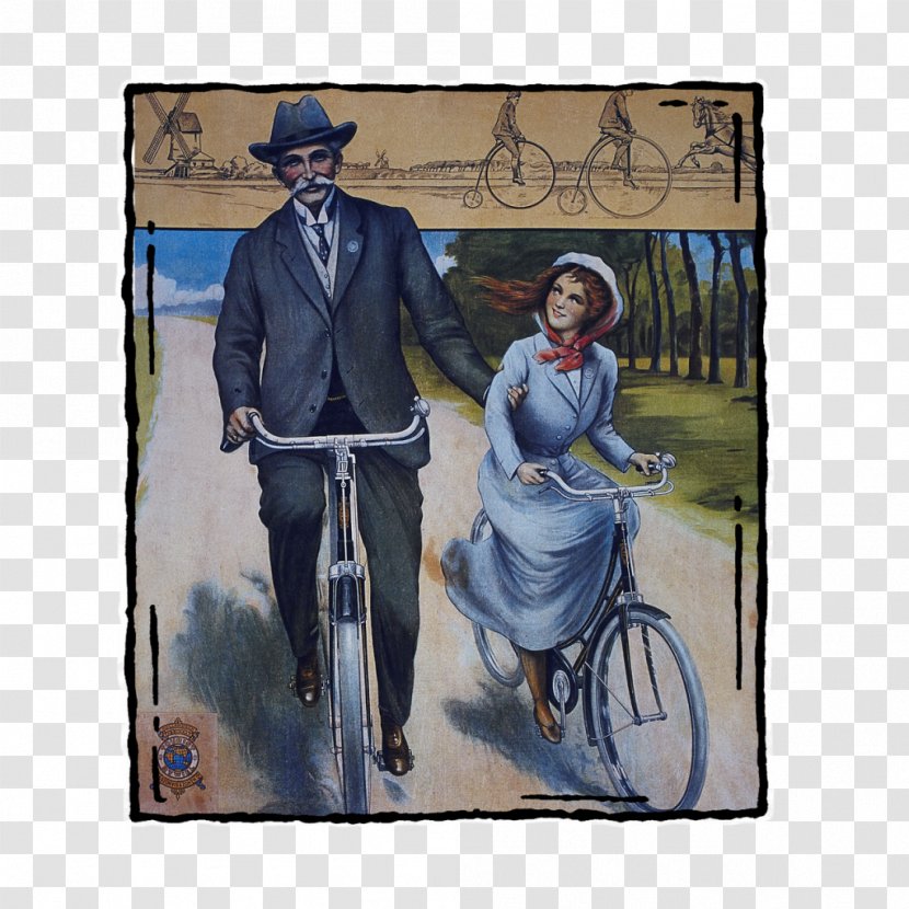 Bicycle Cycling Poster Advertising - Printing - Vintage Cyclist Transparent PNG
