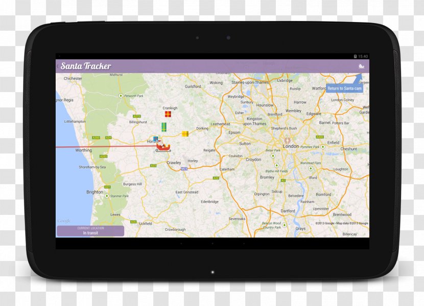 Google Santa Tracker Claus Maps Tablet Computers - Navigation System Transparent PNG