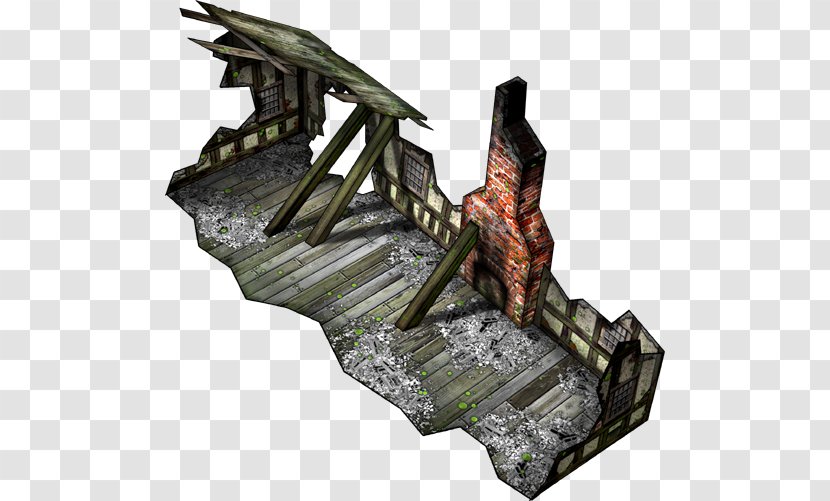 Paper Model Wall Building Ruins - Cutting - Ruined Transparent PNG