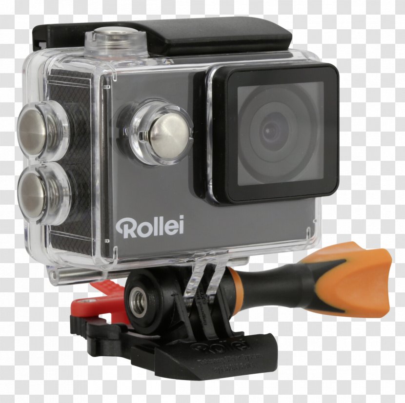 Action Camera Rollei ActionCam 300 4K Resolution - Rechargeable Battery Transparent PNG
