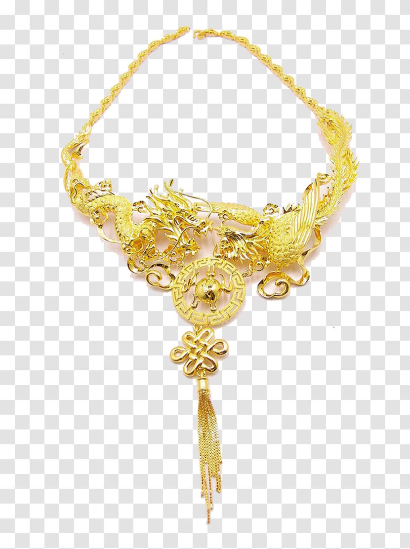 Gold Plating Silver Jewellery Platinum - Body Jewelry - Dragon Exquisite Necklace Transparent PNG
