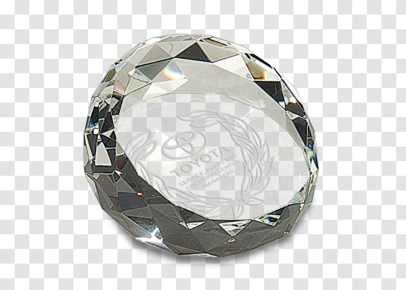 Crystal Paperweight Facet Engraving Award Transparent PNG