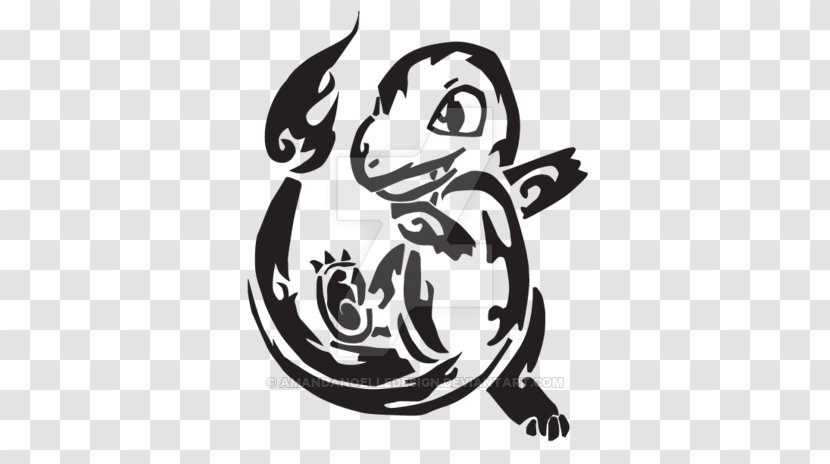 Pikachu Charmander Drawing Black And White Squirtle - Carnivoran Transparent PNG