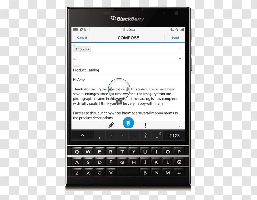Feature Phone Smartphone BlackBerry Passport Touchscreen - Mobile Transparent PNG