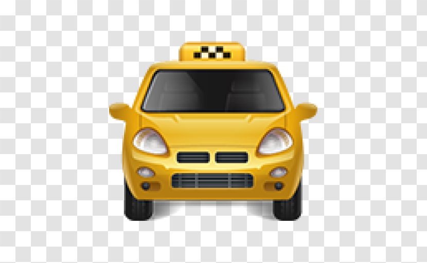 Taxi Yellow Cab Car Rental Travel - Model Transparent PNG