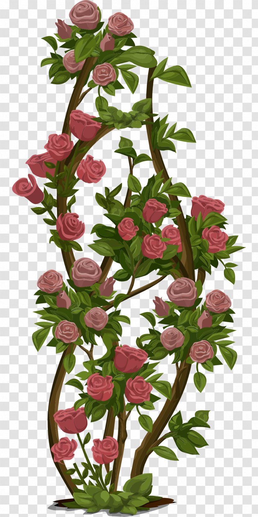 Rose Shrub Clip Art - Animation - Bush Transparent PNG