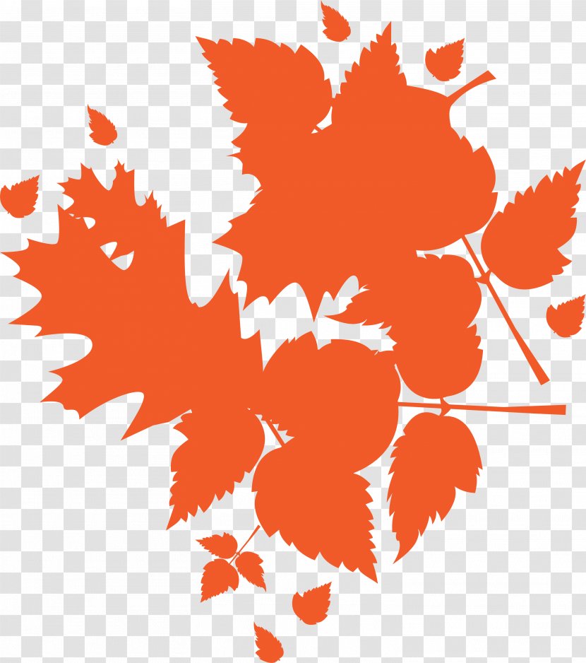 Maple Leaf Clip Art - Red - Orange Simple Leaves Transparent PNG