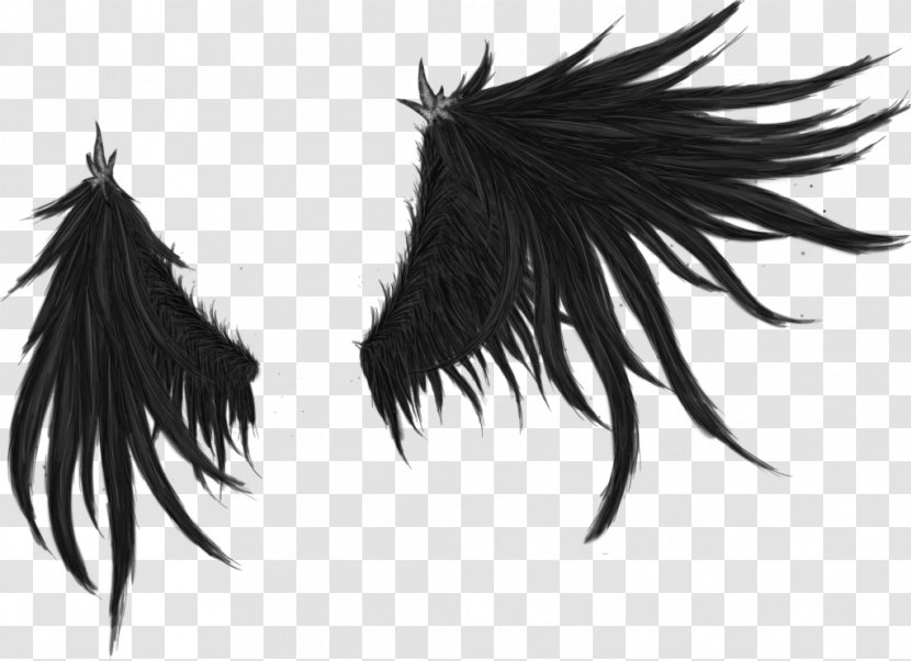 Black Hair White - Devil Angel Transparent PNG