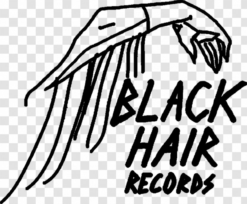 Logo Calligraphy Graphic Design Black Hair Records Record Label - Heart - Shoegaze Transparent PNG