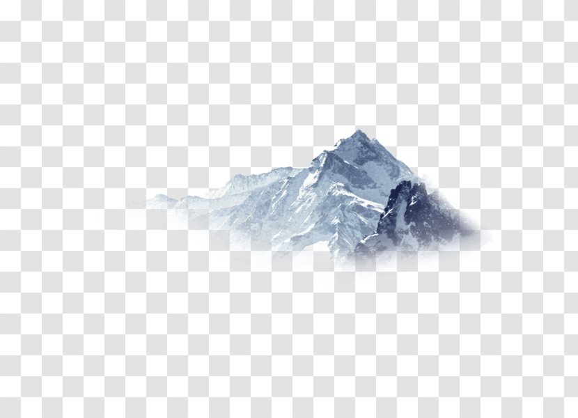 Snowflake Mountain - Snow - Hazy Mountains Transparent PNG
