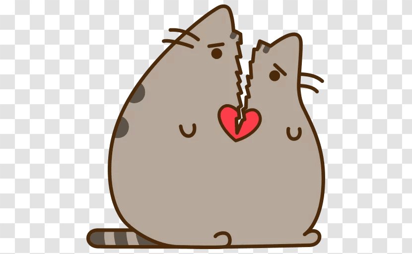 I Am Pusheen The Cat GIF Kitten - Heart Transparent PNG
