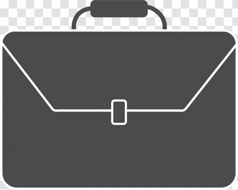 Small Business Briefcase Bag - Black - Icon Package. Transparent PNG