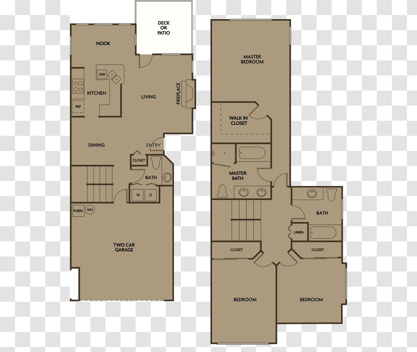 Langara Apartments & Townhomes Townhouse Floor Plan - Home - Apartment Transparent PNG