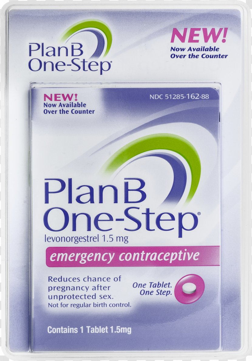 Emergency Contraceptive Pill Levonorgestrel Contraception Plan B One-Step Birth Control - Pharmaceutical Drug - Tablet Transparent PNG
