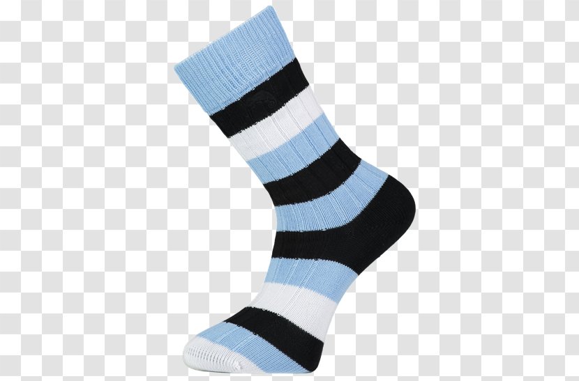 Toe Socks White Knee Highs Blue - Stripe Transparent PNG