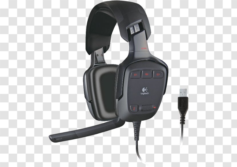 Logitech G35 Headphones Headset 7.1 Surround Sound - Video Games Transparent PNG