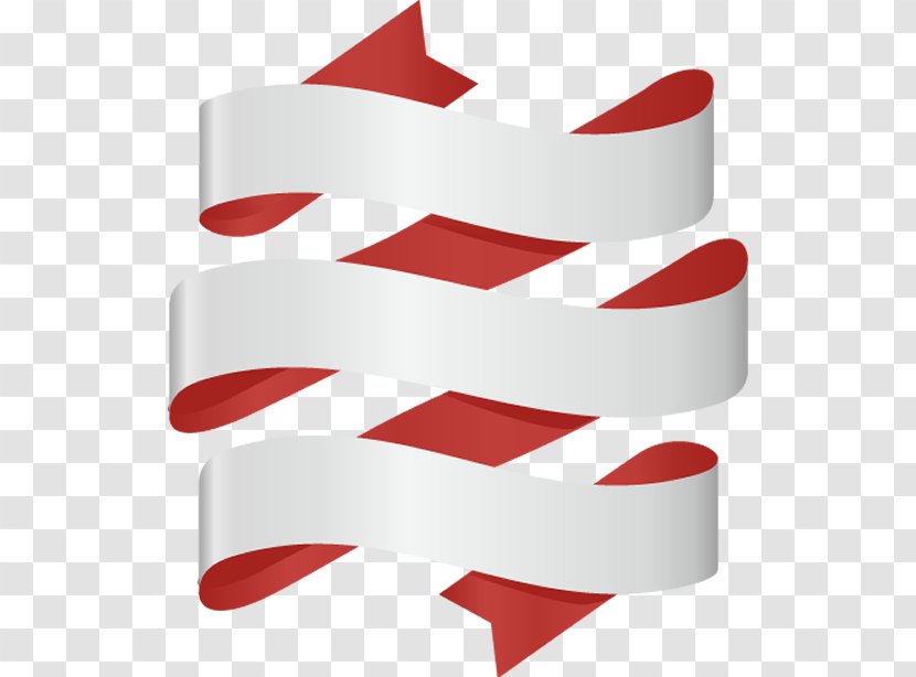 Red Clip Art Ribbon Line Flag - Wristband - Material Property Transparent PNG