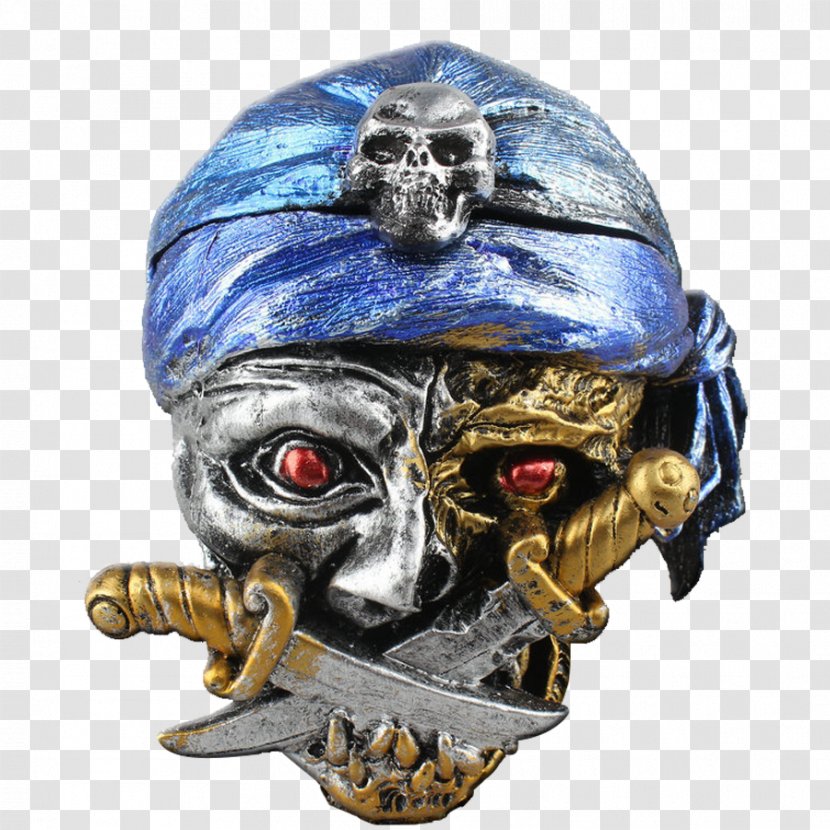 Skull T-shirt Piracy Head Ashtray - Pirate Transparent PNG