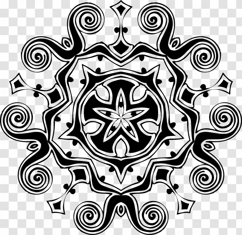 Icon Design - White - Hollow Mandala Transparent PNG