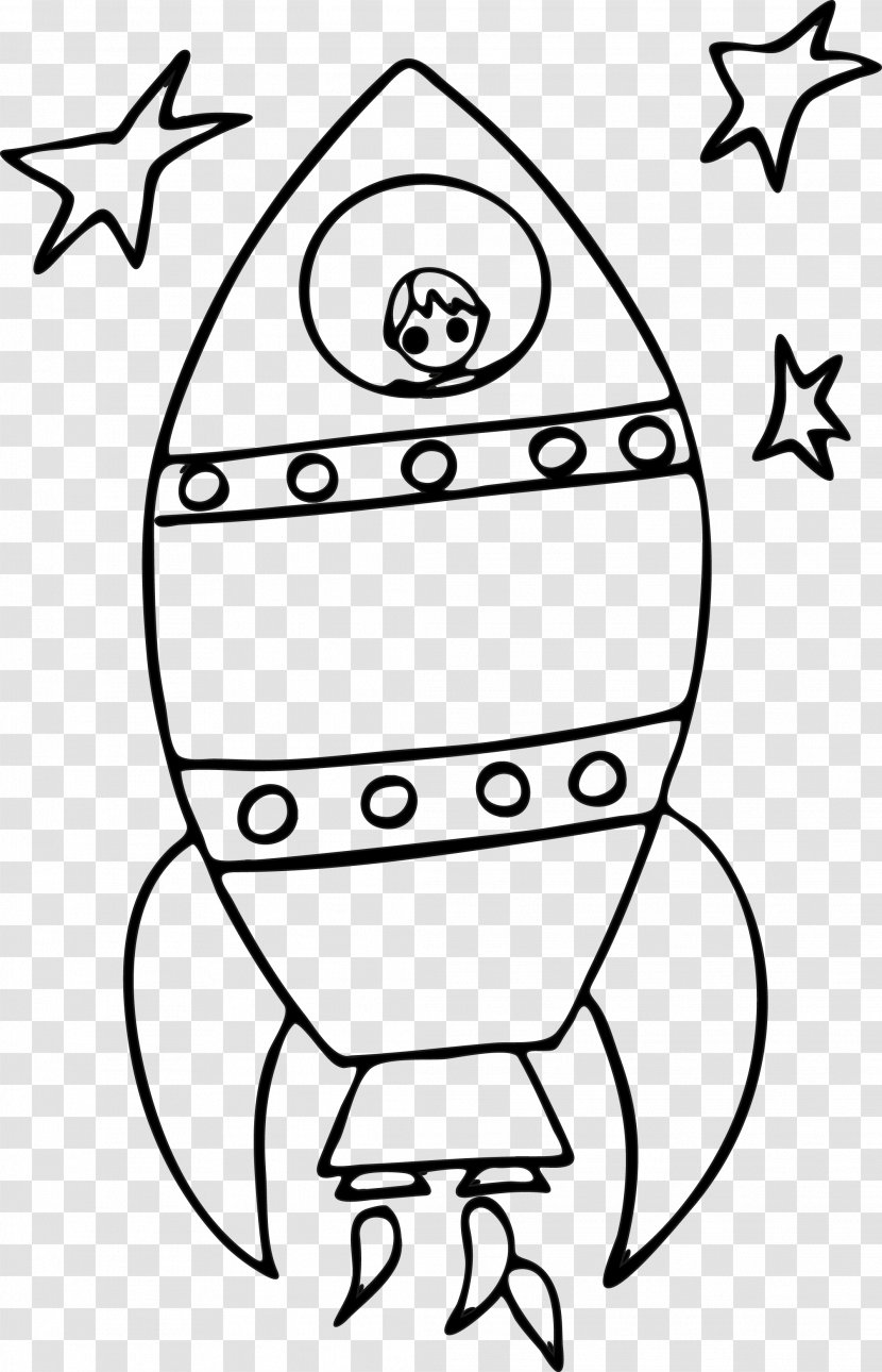 Rocket Spacecraft Drawing Paper Coloring Book - Astronaut Transparent PNG