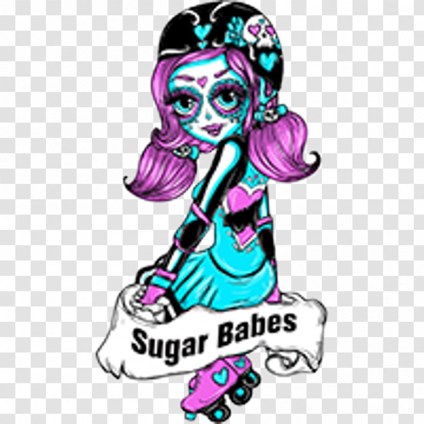 Sticker Pink M Clip Art - Roller Derby Transparent PNG