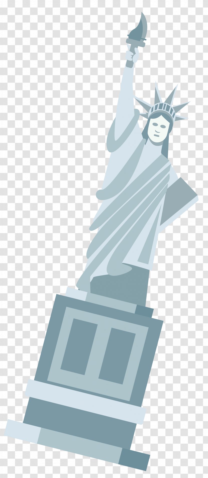 Statue Of Liberty Landmark Cartoon - Free Goddess Transparent PNG
