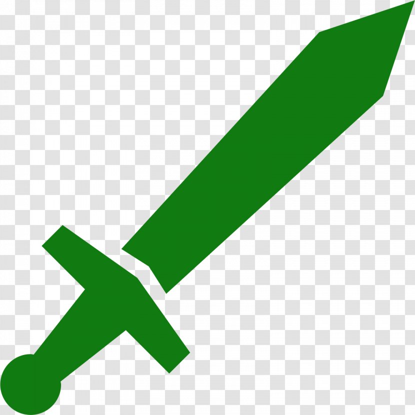 Sword Green - Weapon - Symbol Logo Transparent PNG