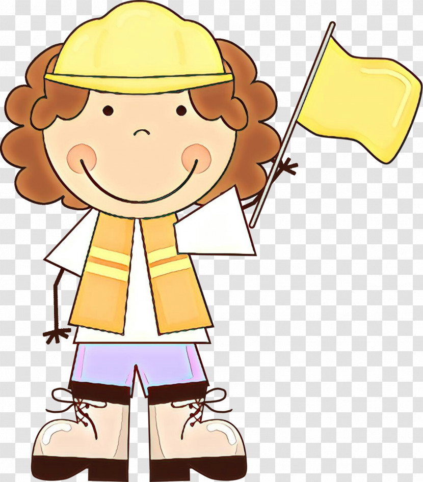 Cartoon Yellow Pleased Transparent PNG