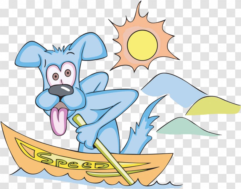 Dog Royalty-free Boat Clip Art - Rowing Transparent PNG