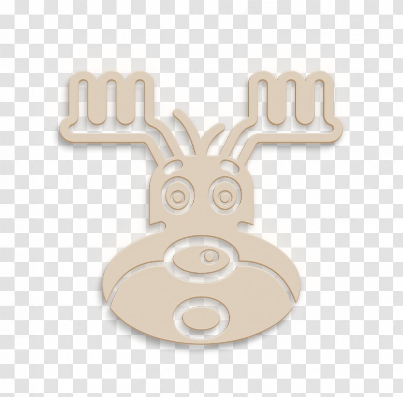 Christmas Icon - Beige Deer Transparent PNG