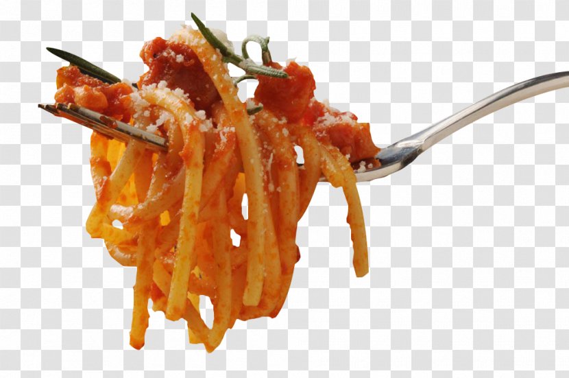 Pasta Spaghetti Italian Cuisine Dish - Food - On A Fork Transparent PNG