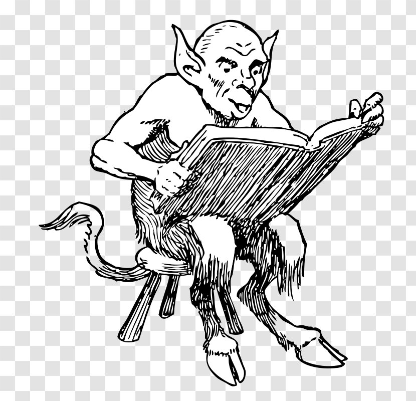 Lucifer The Demon's Lexicon Clip Art - Book - Reading A Picture Transparent PNG