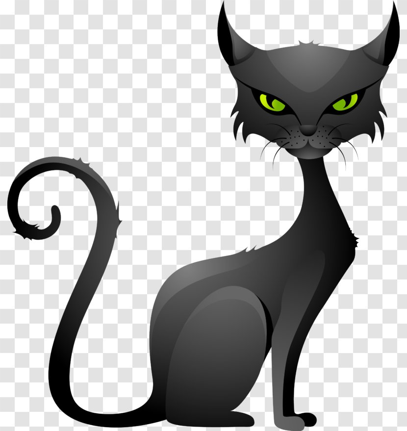 Black Cat Kitten Korat Whiskers Clip Art - Domestic Shorthaired Transparent PNG